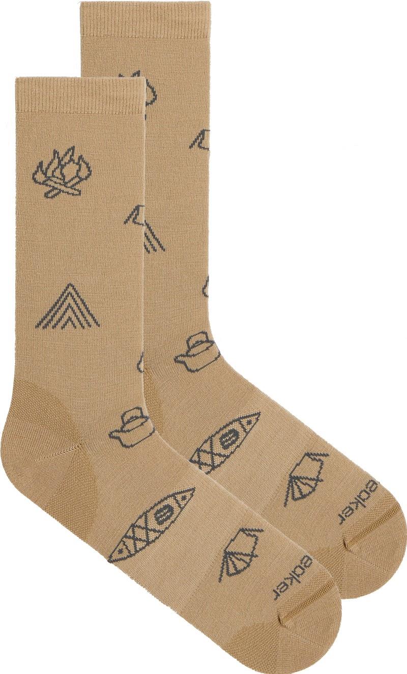 Merino Lifestyle Crew Socks - Ultralight - Camp Essentials - Mens - cumin / obsidian 1