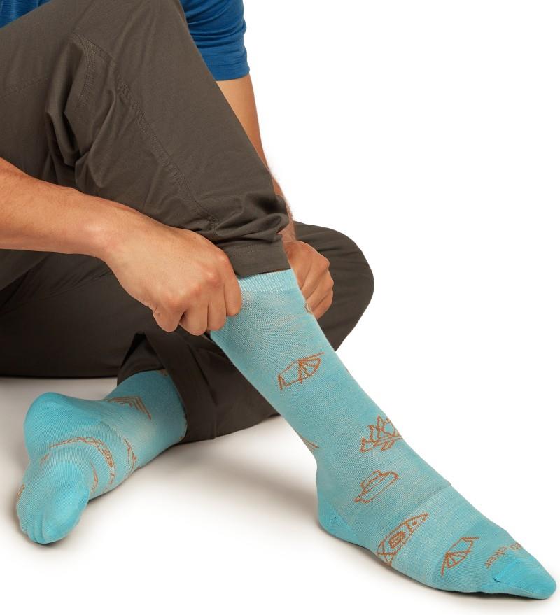 Merino Lifestyle Crew Socks - Ultralight - Camp Essentials - Mens - hydro / trail 1