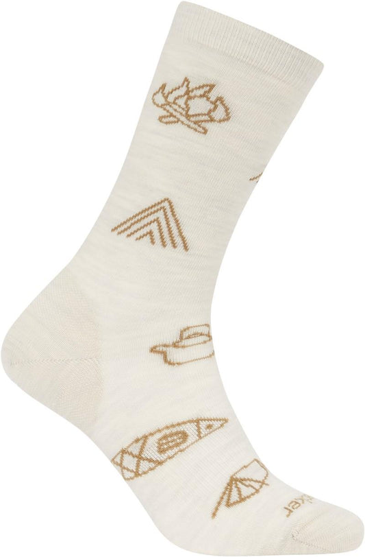 Merino Lifestyle Crew Socks - Ultralight - Camp Essentials - Womens - ecru heather / sand 1