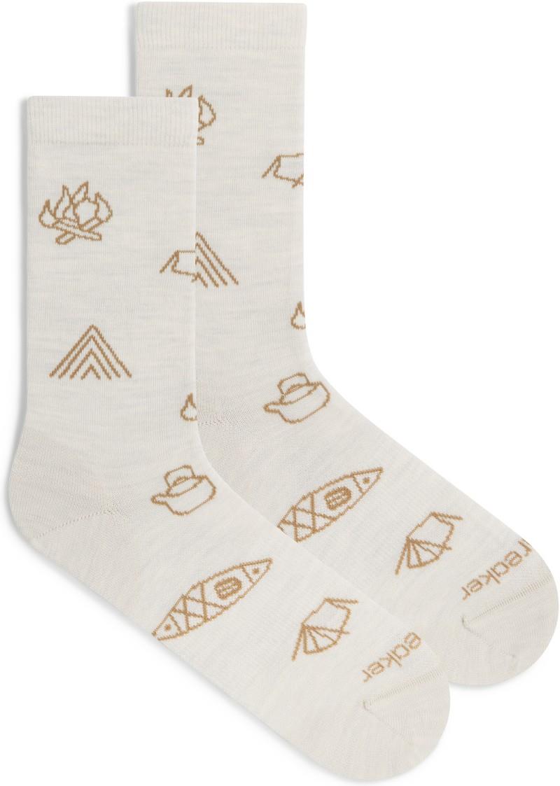 Merino Lifestyle Crew Socks - Ultralight - Camp Essentials - Womens - ecru heather / sand 1