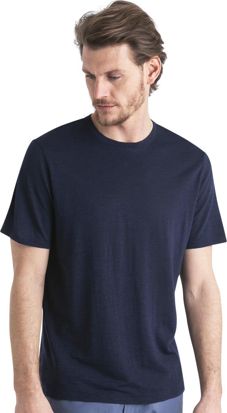 Merino Linen SS Tee - Mens - Midnight Navy #401 3