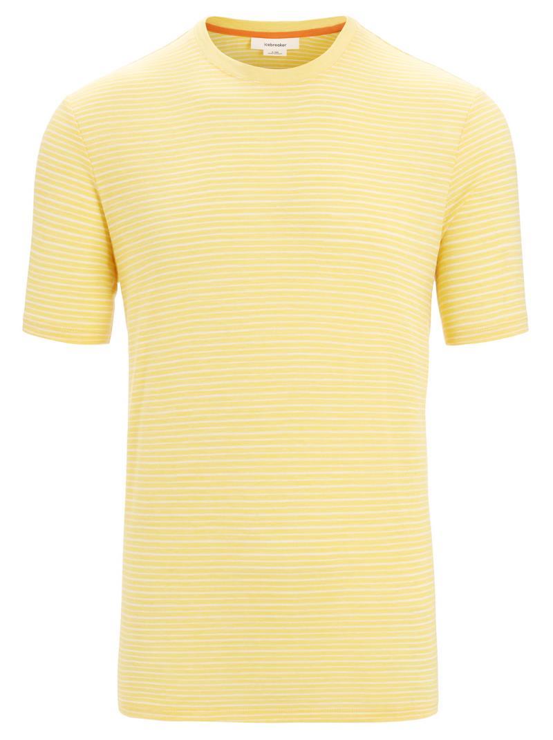 Merino Linen SS Tee - Stripe - Mens - summer / snow - stripe 1