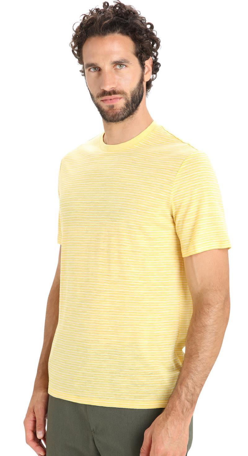 Merino Linen SS Tee - Stripe - Mens - summer / snow - stripe 1