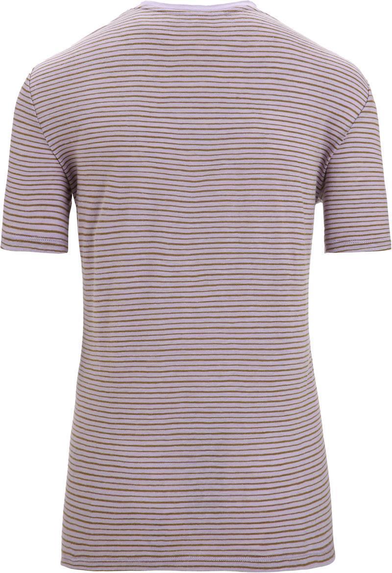 Merino Linen SS Tee - Stripe - Womens - Purple Gaze / Algae - Stripe 2