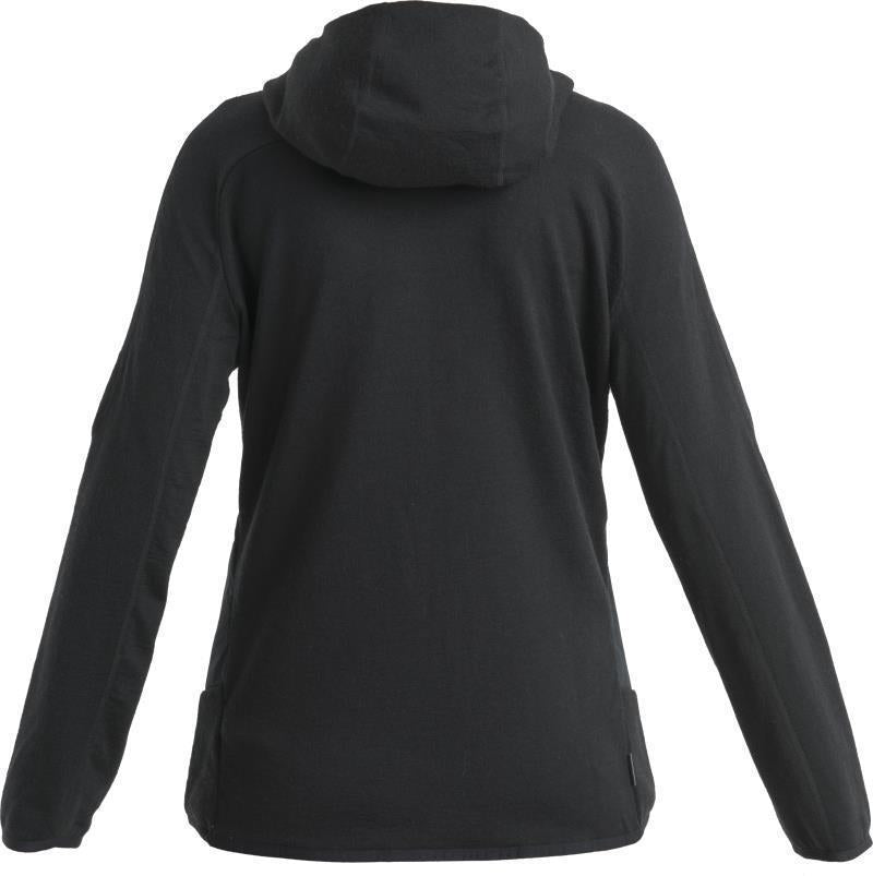 Merino Quantum Hybrid LS Zip Hoodie - Womens - Black 2