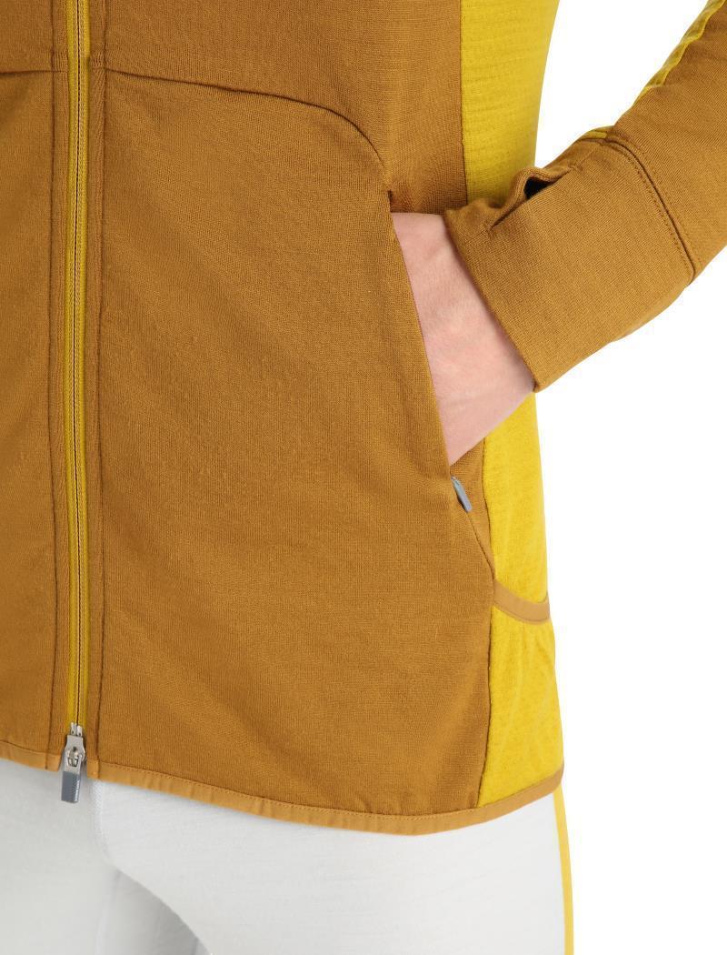 Merino Quantum ZoneKnit LS Zip Hoodie - Mens - clove / silent gold / cb 1