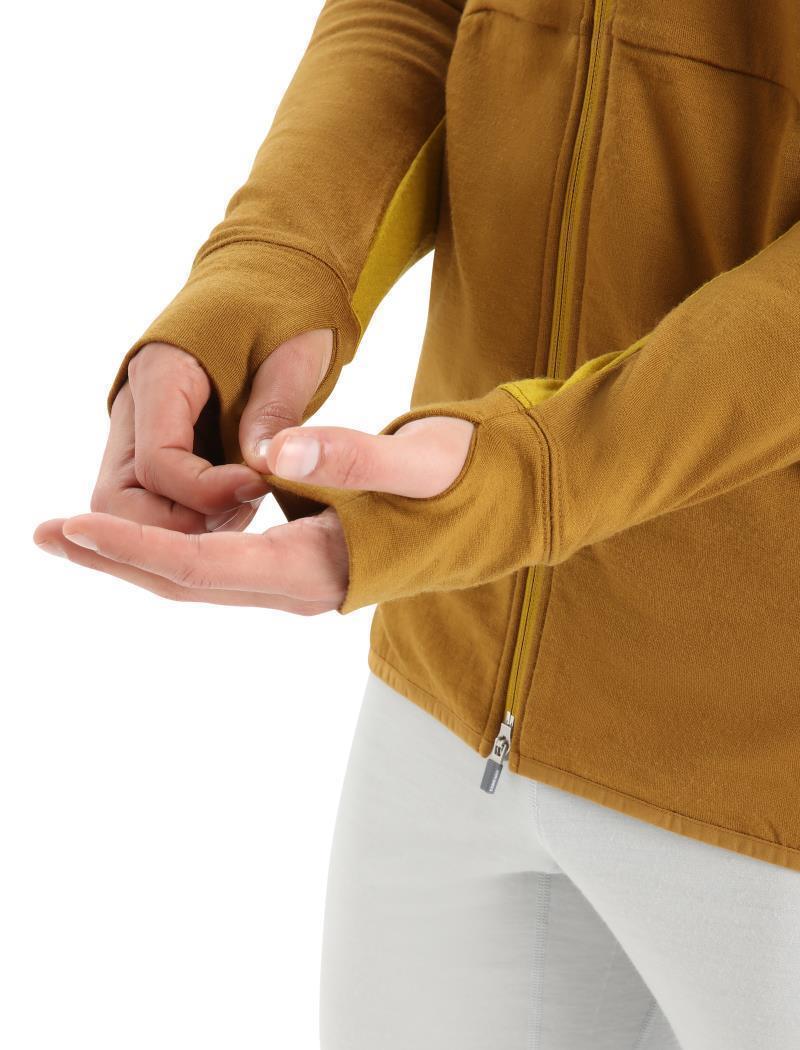 Merino Quantum ZoneKnit LS Zip Hoodie - Mens - clove / silent gold / cb 1
