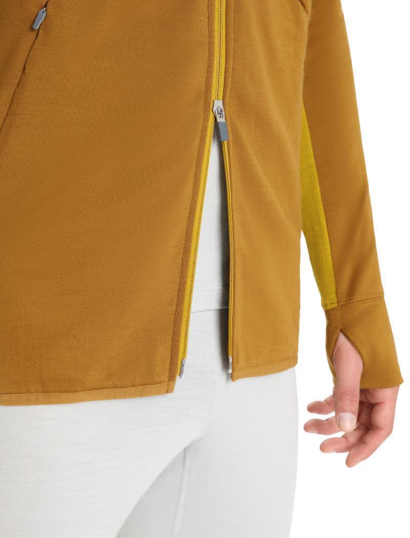 Merino Quantum ZoneKnit LS Zip Hoodie - Mens - clove / silent gold / cb 1