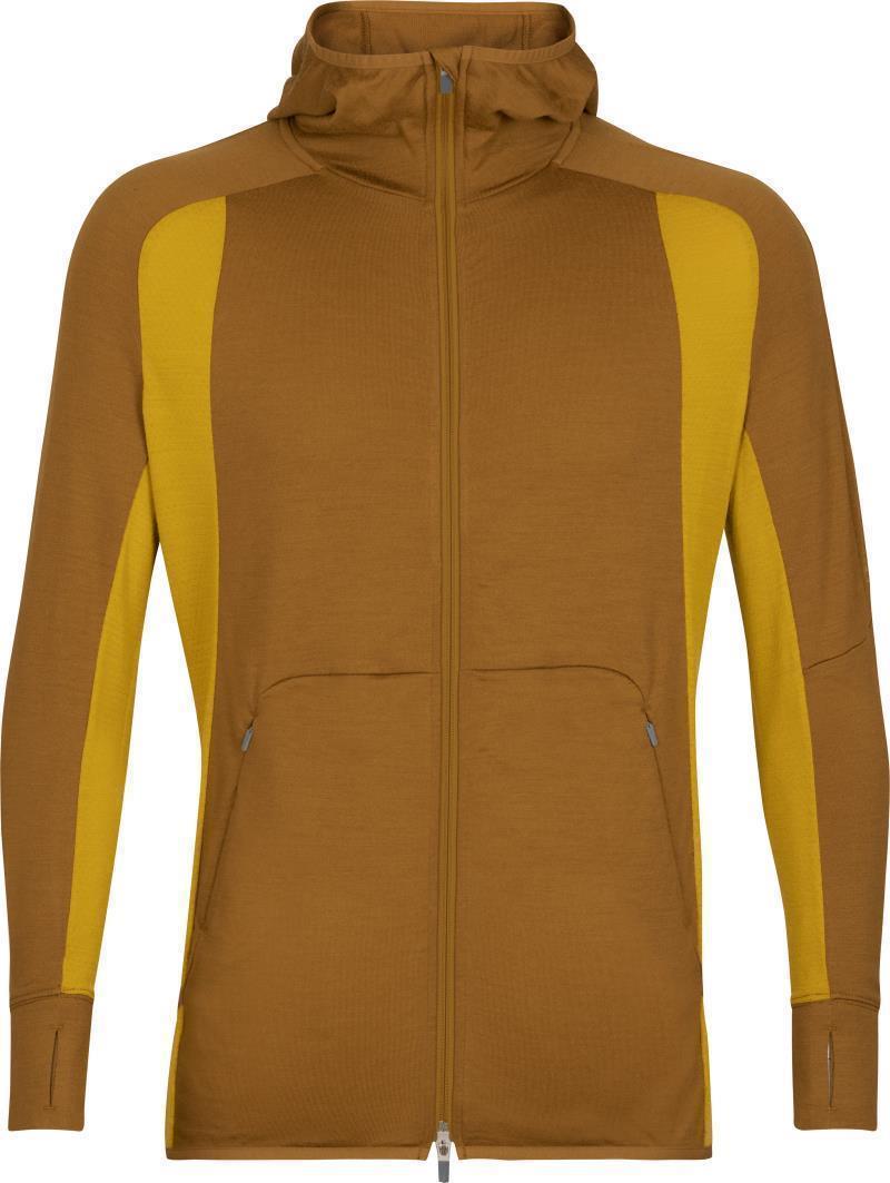 Merino Quantum ZoneKnit LS Zip Hoodie - Mens - clove / silent gold / cb 1
