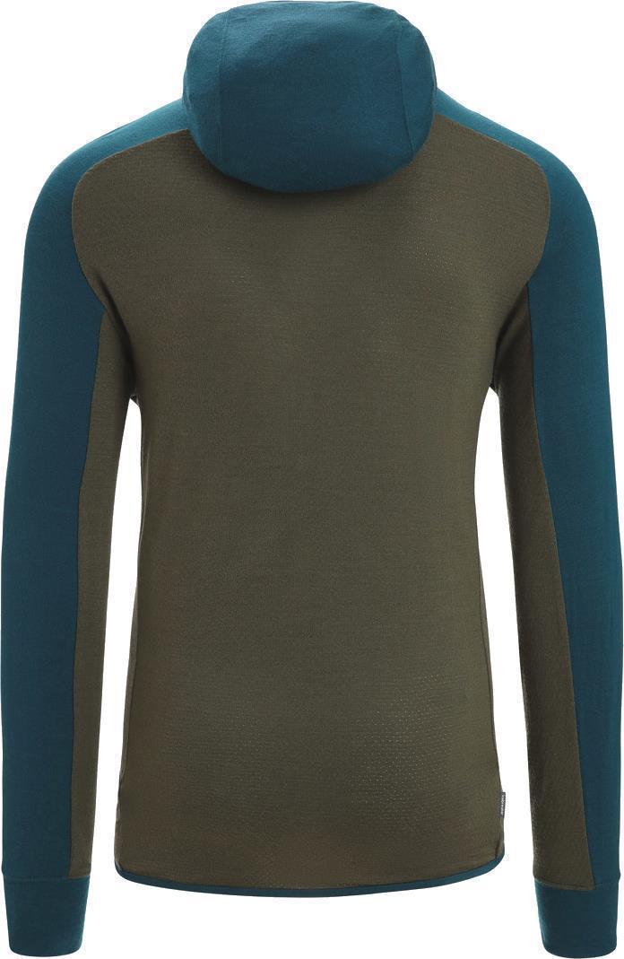 Merino Quantum ZoneKnit LS Zip Hoodie - Mens - green glory / loden / cb 1