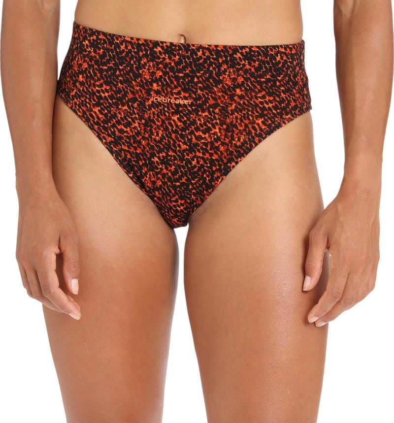 Merino Queens High Cut Briefs - Womens - Black / Cherry / Flash / AOP 2