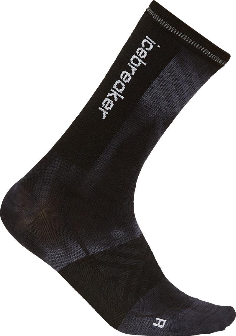 Merino Run+ Crew Socks - Ultralight - Cloud Dye - Womens - Graphite / Black / Cloud Dye 1