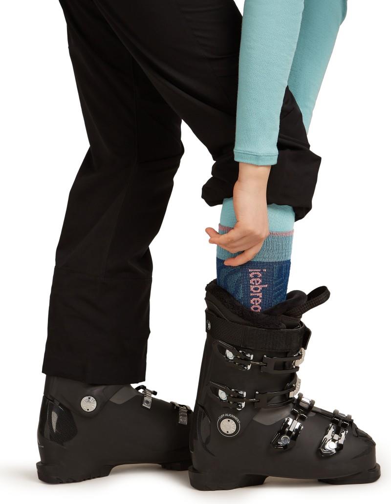 Merino Ski+ Over the Calf Socks - Light - Mountain Contour - Womens - atlantis / hydro / acid pink 1