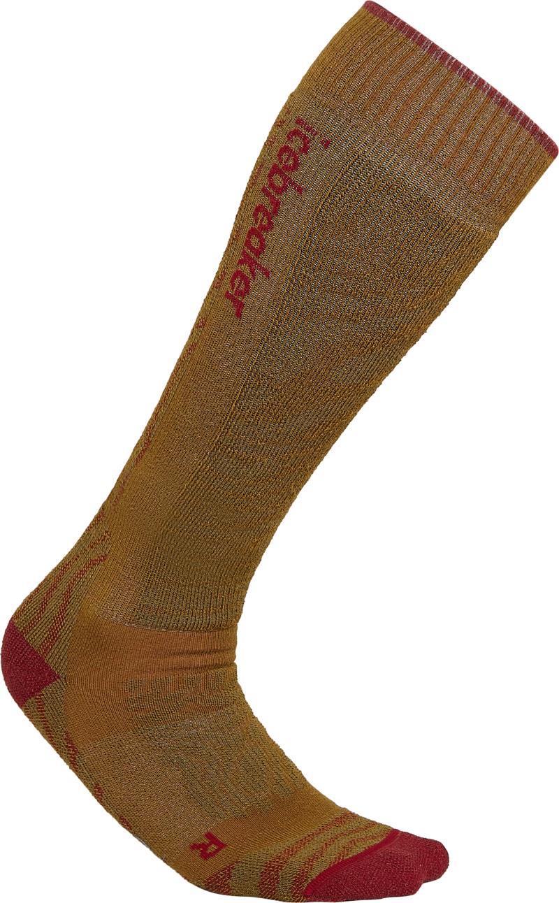 Merino Ski+ Over the Calf Socks - Medium - Mountain Contour - Mens - algae / port / loden 1