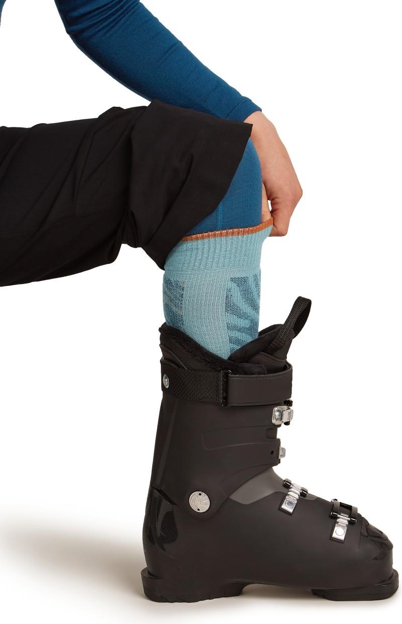 Merino Ski+ Over the Calf Socks - Medium - Mountain Contour - Womens - hydro / trail / atlantis 1