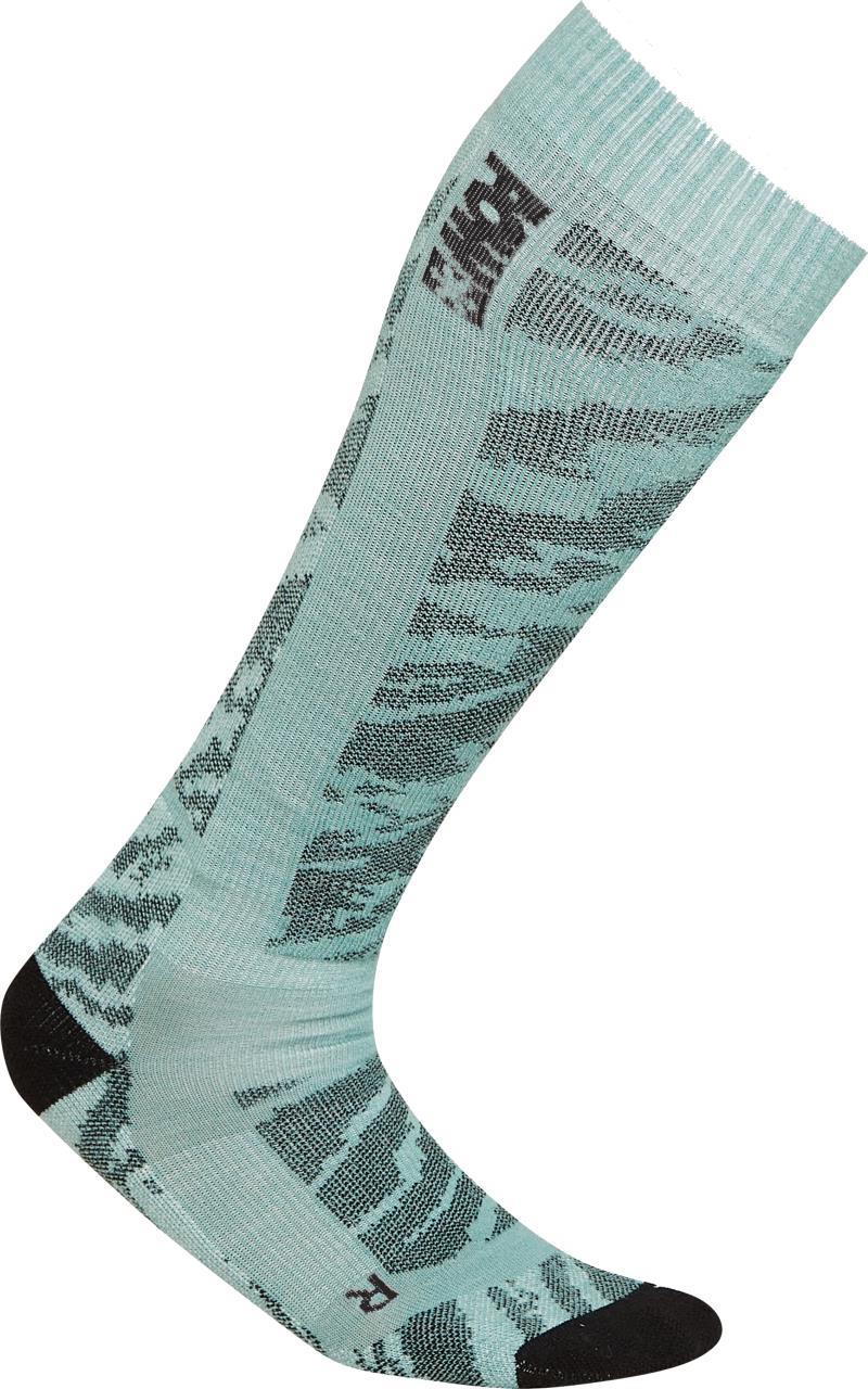 Merino Ski+ Over the Calf Socks - Medium - Protect Our Winters - Mens - cloud ray / snow / black 1