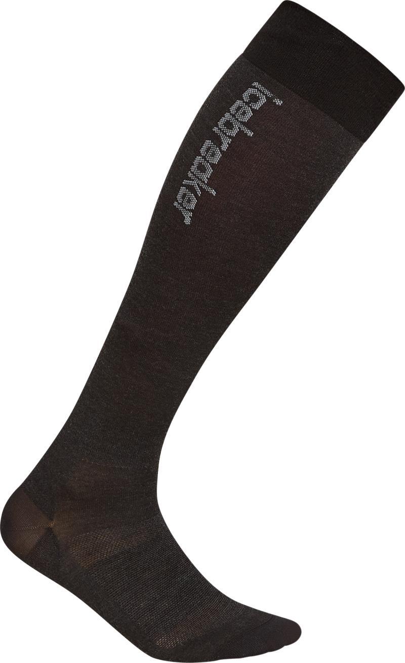 Merino Snow Liner Over the Calf Socks - Womens - Black / Ether 1