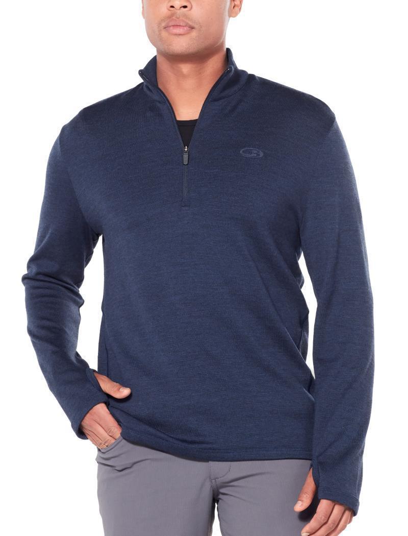 Original LS Half Zip - Mens - Dark Night Heather 2