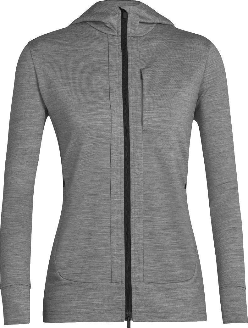 Quantum III LS Zip Hoodie - Womens - Metro Heather / Black 1
