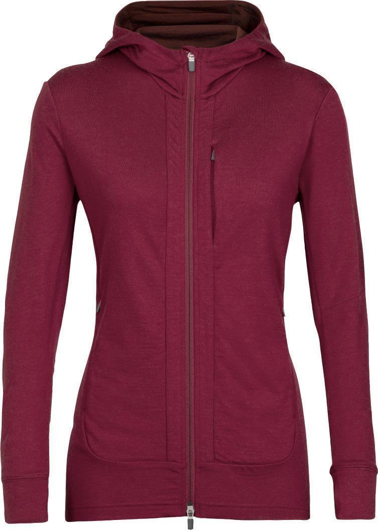 Quantum III LS Zip Hoodie - Womens - cherry / espresso 1