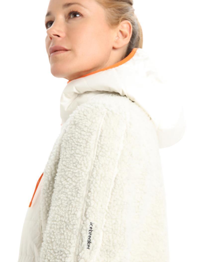RealFleece High Pile LS Zip Hood - Womens - Ecru Heather / Ether / Tempo / CB 6
