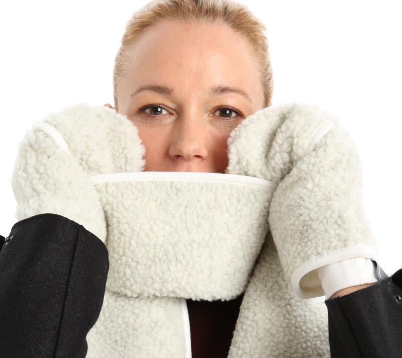 RealFleece High Pile Mittens - Ecru Heather 3