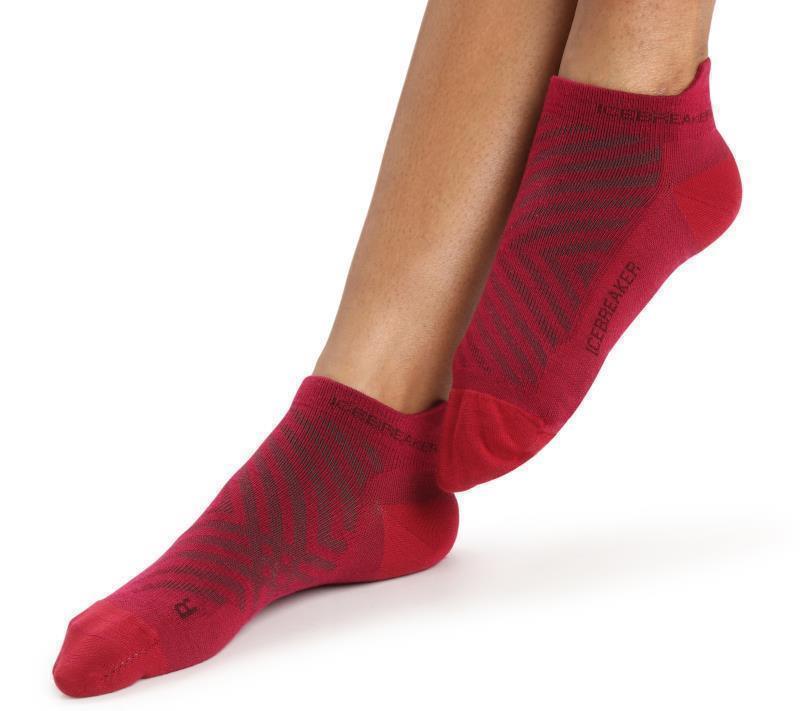 Run+ Micro Socks - Ultralight - Womens - Cherry / Espresso 1