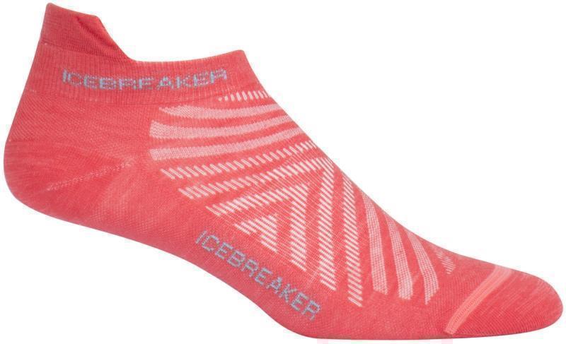 Run+ Micro Socks - Ultralight - Womens - Poppy Red / Waterfall 1