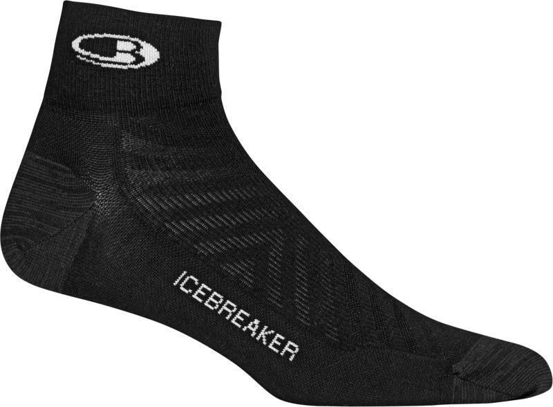 Run+ Mini Socks - Ultralight - Mens - Black / Snow 1