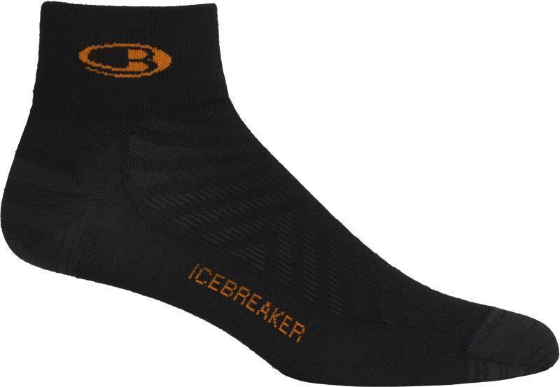 Run+ Mini Socks - Ultralight - Mens - Black / Spice 1