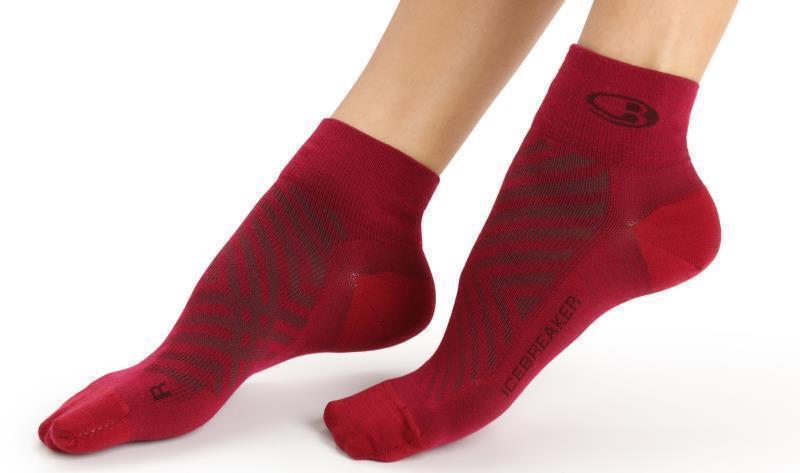 Run+ Mini Socks - Ultralight - Womens - Cherry / Espresso 2