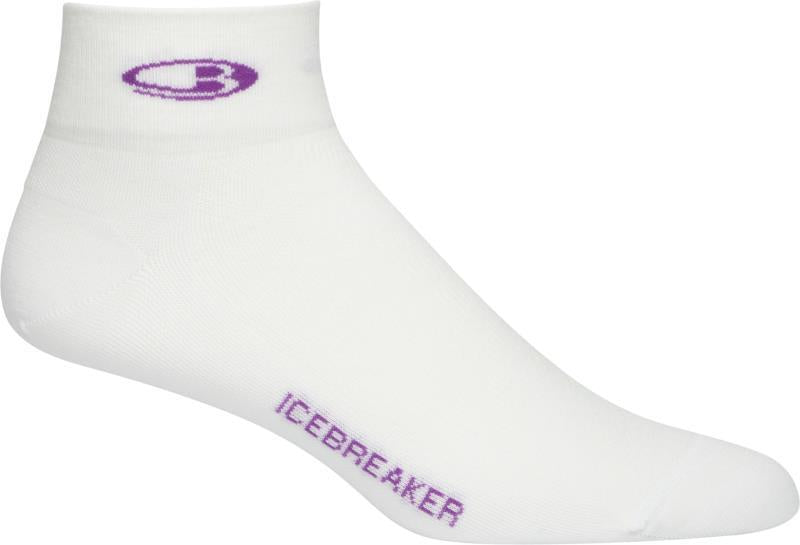 Run+ Mini Socks - Ultralight - Womens - White / Thistle 1