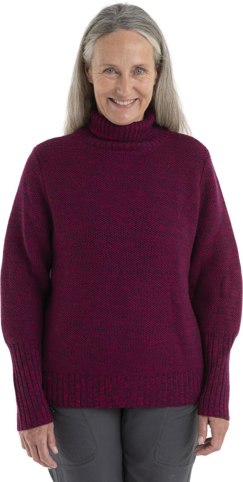 Seevista Funnel Neck Sweater - Womens - Nightshade / Electron Pink 3