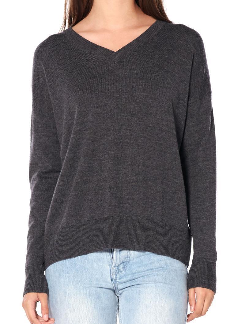 Shearer V-Neck Sweater - Womens - Char Heather 2