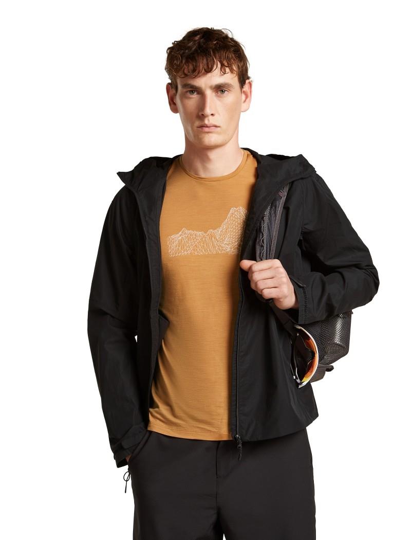 Shell+ Cotton Elevation Windbreaker Jacket - Mens - black 1
