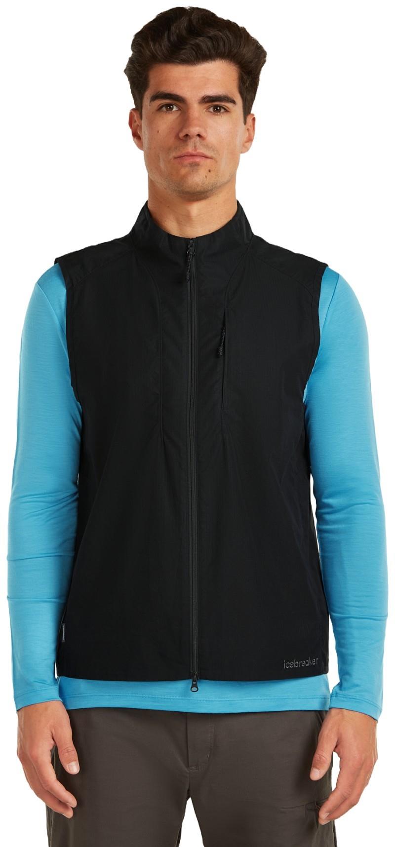 Shell+ Cotton Elevation Windbreaker Vest - Mens - black 1