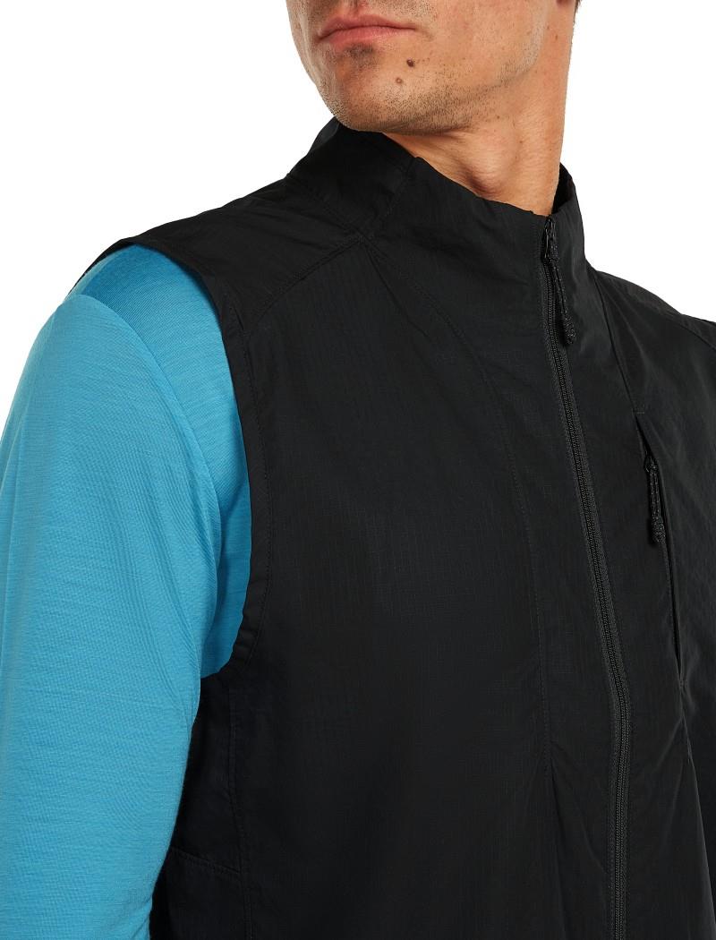 Shell+ Cotton Elevation Windbreaker Vest - Mens - black 1