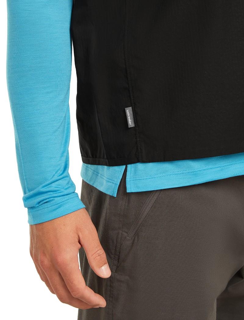Shell+ Cotton Elevation Windbreaker Vest - Mens - black 1