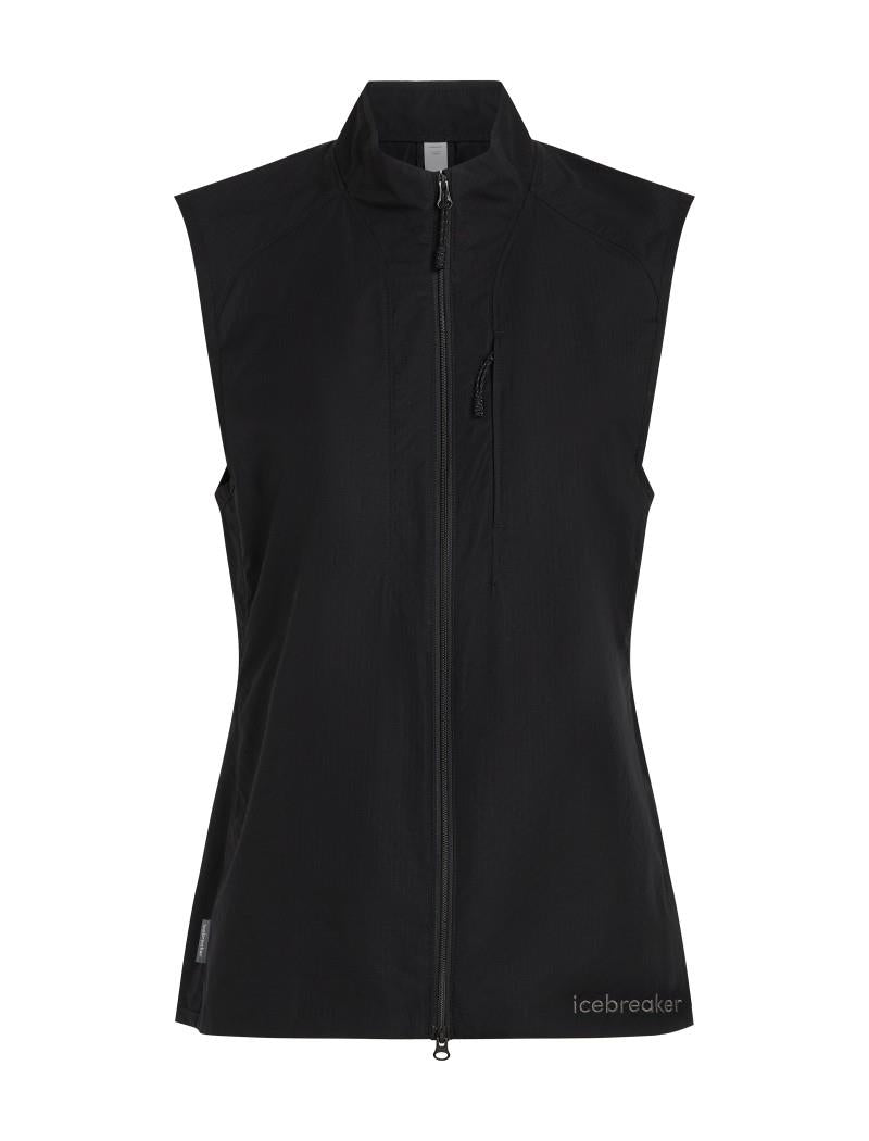 Shell+ Cotton Elevation Windbreaker Vest - Womens - black 1