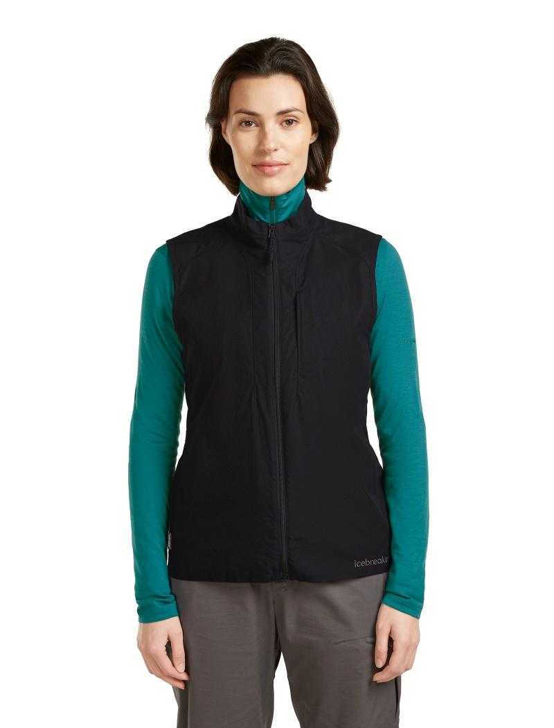 Shell+ Cotton Elevation Windbreaker Vest - Womens - black 1