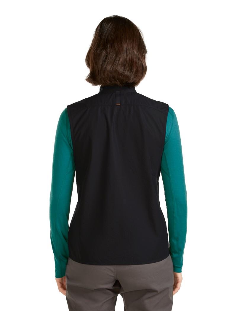 Shell+ Cotton Elevation Windbreaker Vest - Womens - black 1