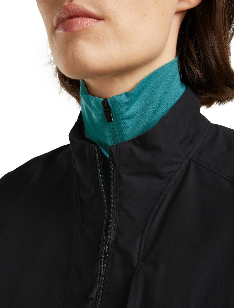 Shell+ Cotton Elevation Windbreaker Vest - Womens - black 1