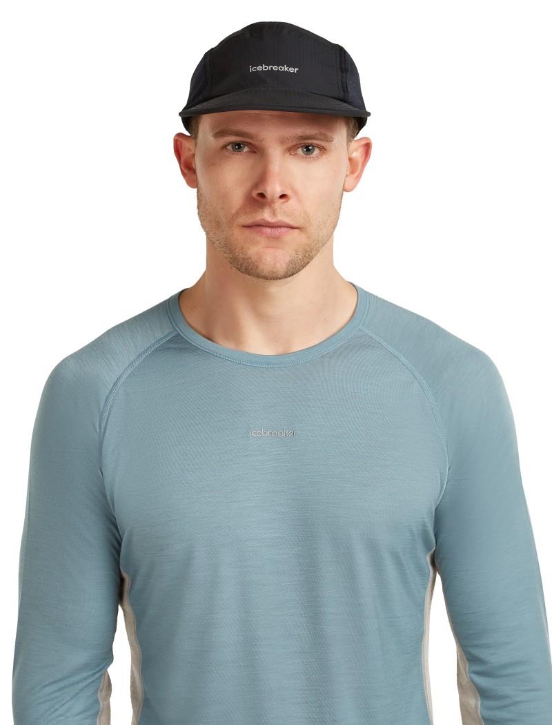 Shell+ Cotton Windbreaker 5 Panel Cap - black 1