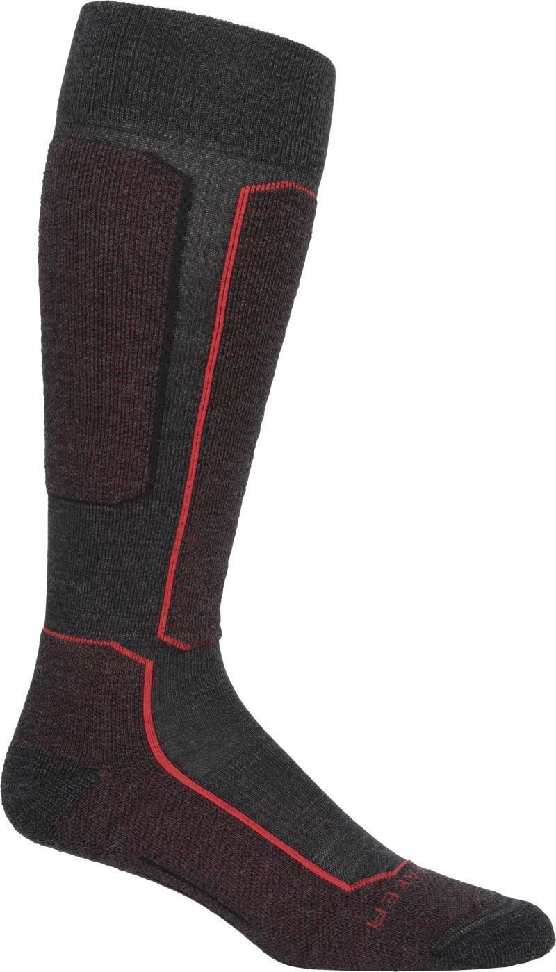 Ski+ Over The Calf Socks - Light - Mens - jet heather / cabernet 1