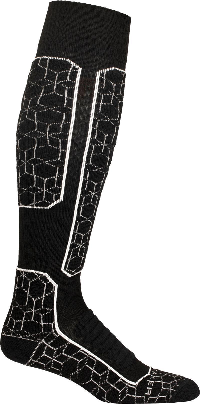 Ski+ Over The Calf Socks - Medium - Alpine Geo - Mens - Black / Snow 1