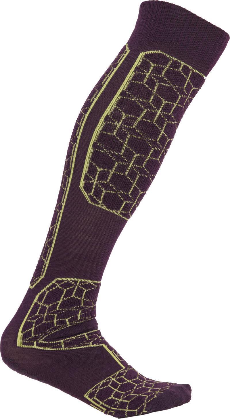 Ski+ Over The Calf Socks - Medium - Alpine Geo - Mens - Nightshade / Bio Lime 1