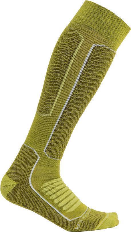 Ski+ Over The Calf Socks - Medium - Mens - Bio Lime / Nightshade / Snow 1