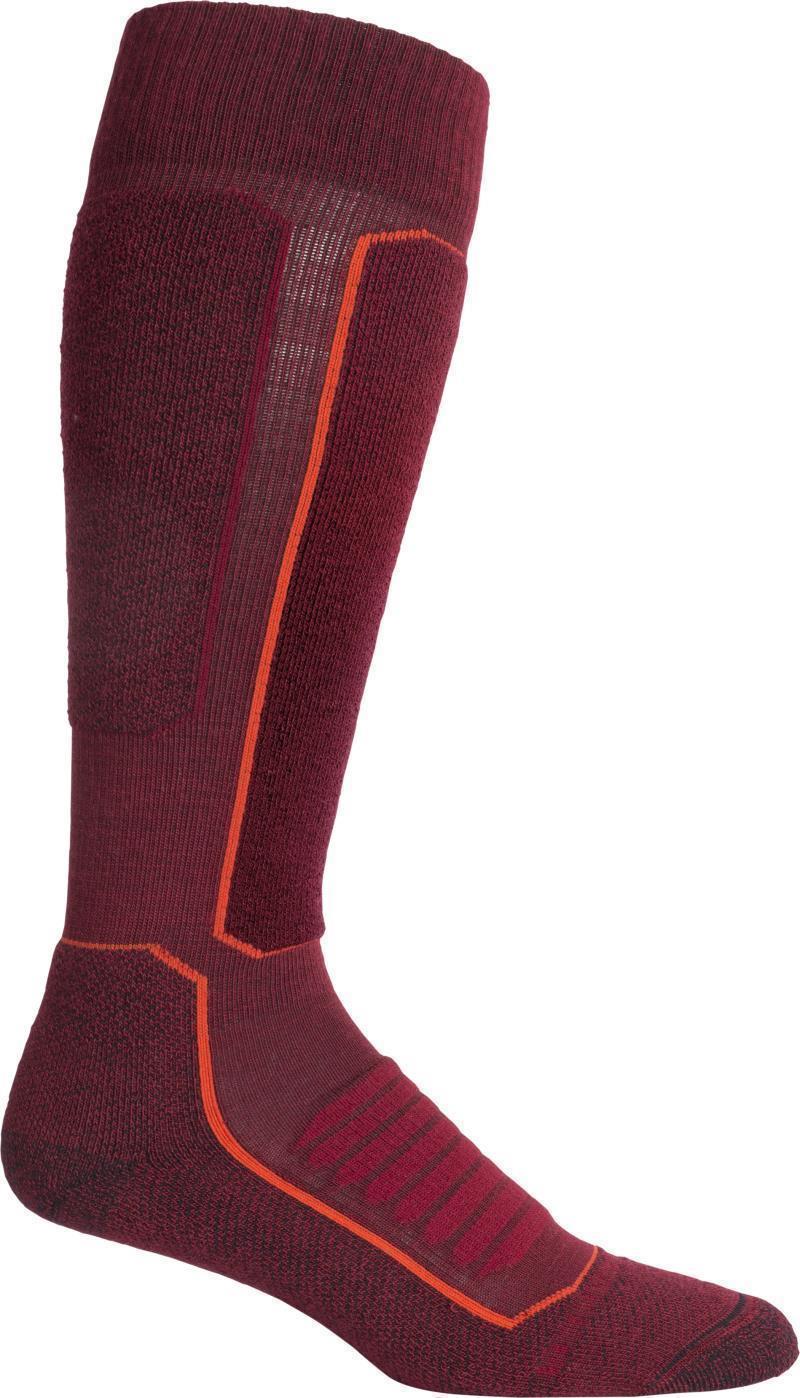 Ski+ Over The Calf Socks - Medium - Mens - cabernet / jet heather 1