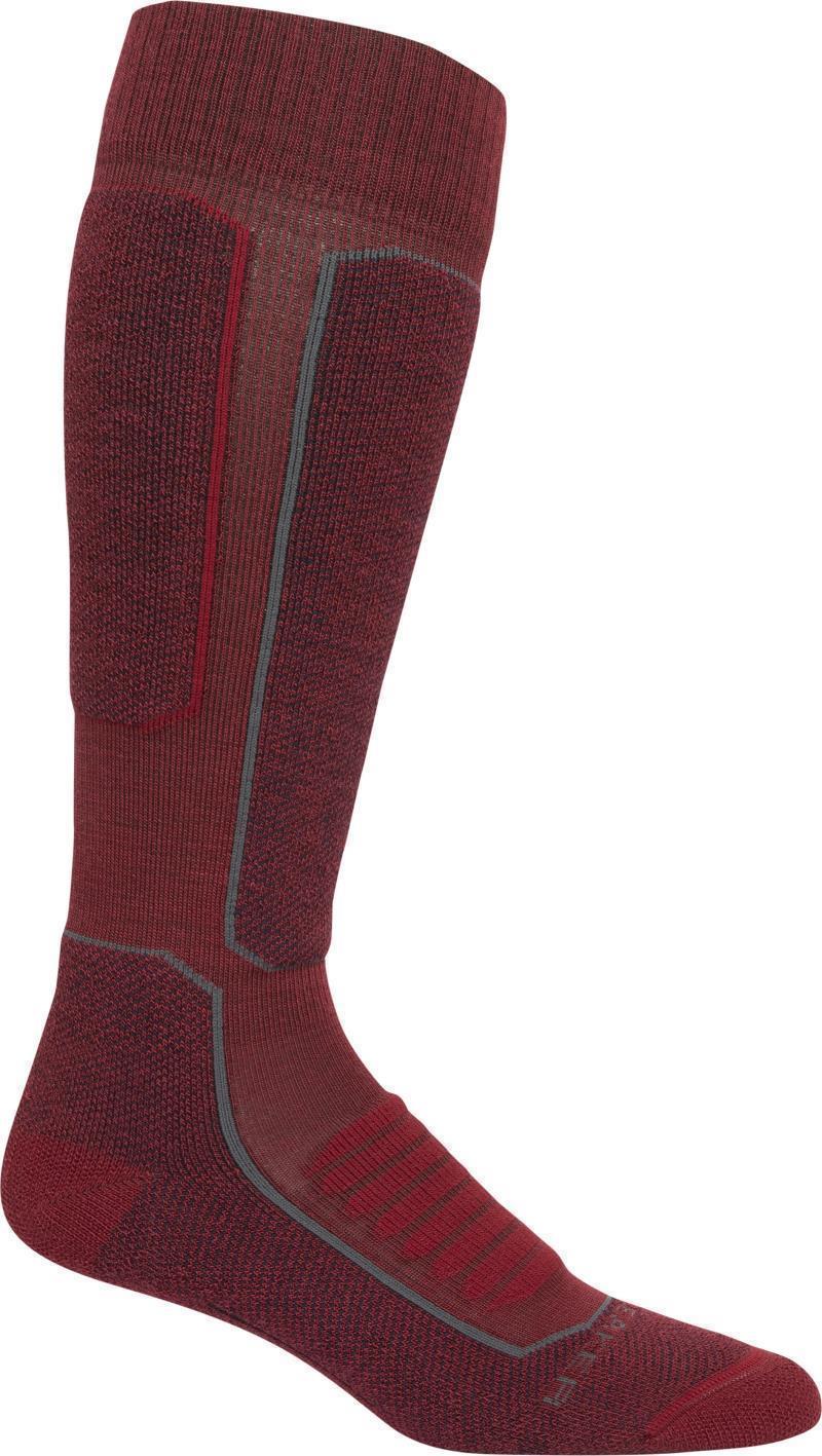 Ski+ Over The Calf Socks - Medium - Mens - cabernet / monsoon 1