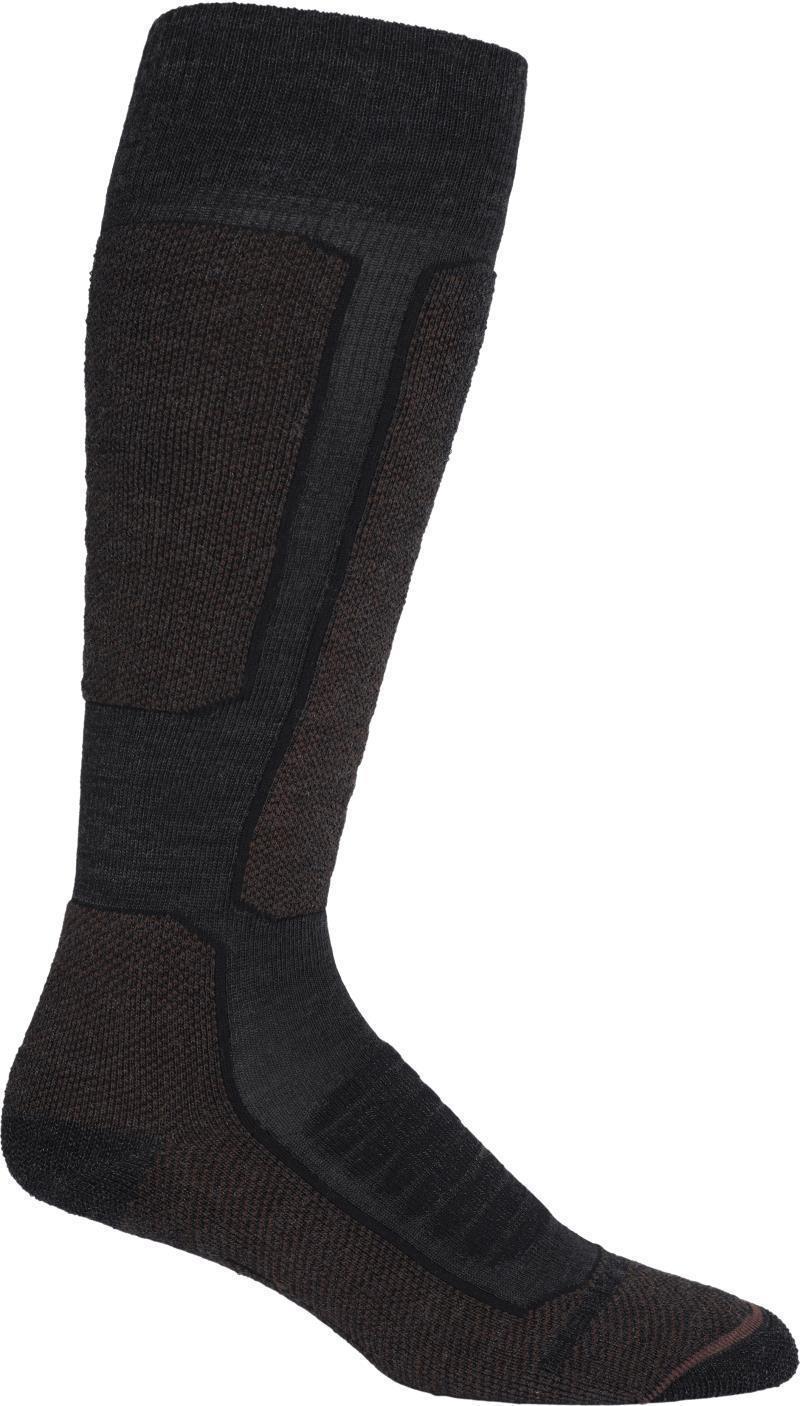 Ski+ Over The Calf Socks - Medium - Mens - jet heather / espresso / black 1